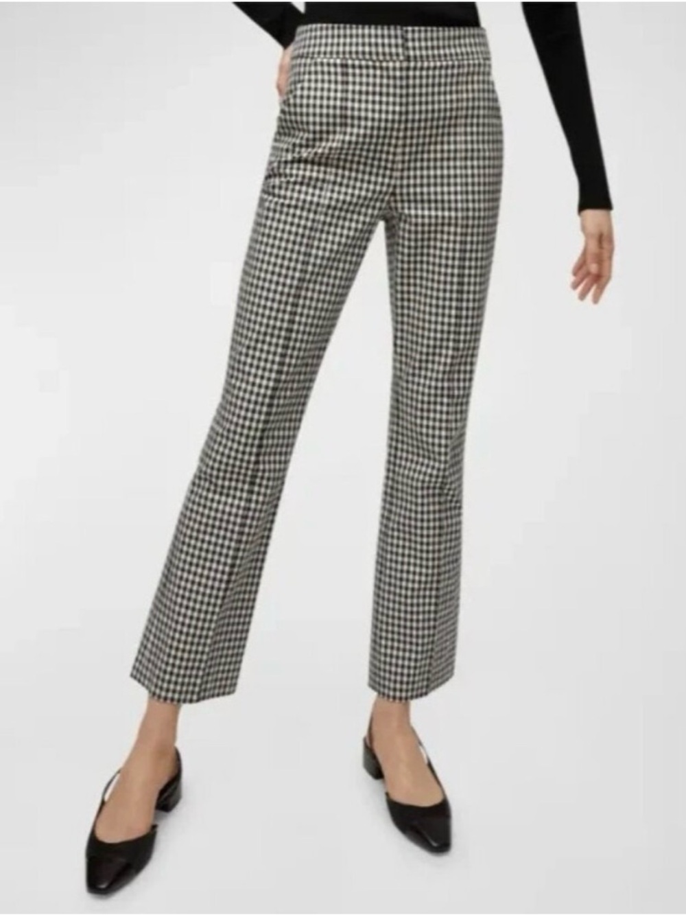 NWT Veronica Beard Tani Gingham Pant | Size 6 | Black/Ecru | Sold Out